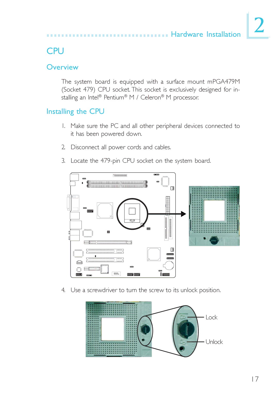 DFI 915GM-MIGF user manual Overview, Installing the CPU 