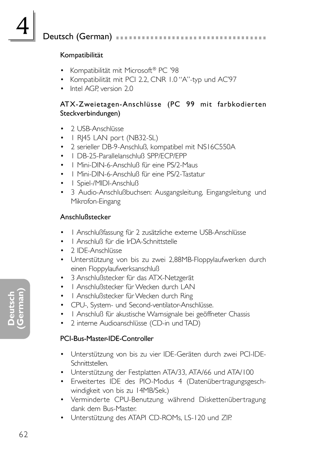 DFI NB32-SC, NB32-SL manual Deutsch German 