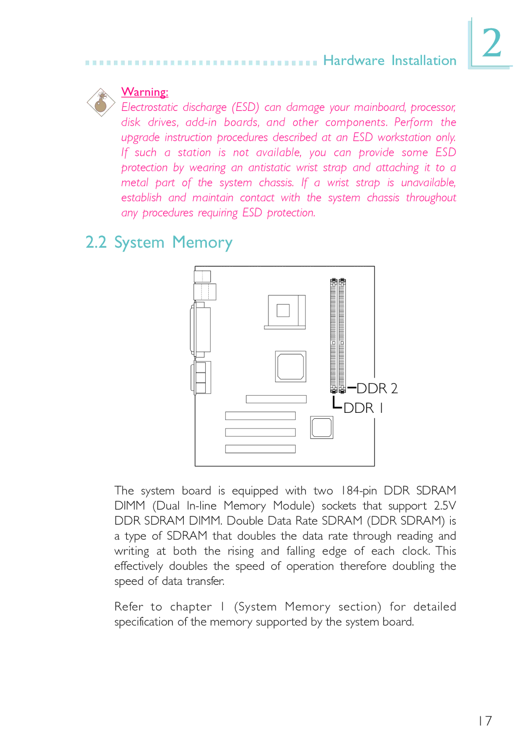 DFI PM12-EC, PM12-EL user manual System Memory, Ddr 