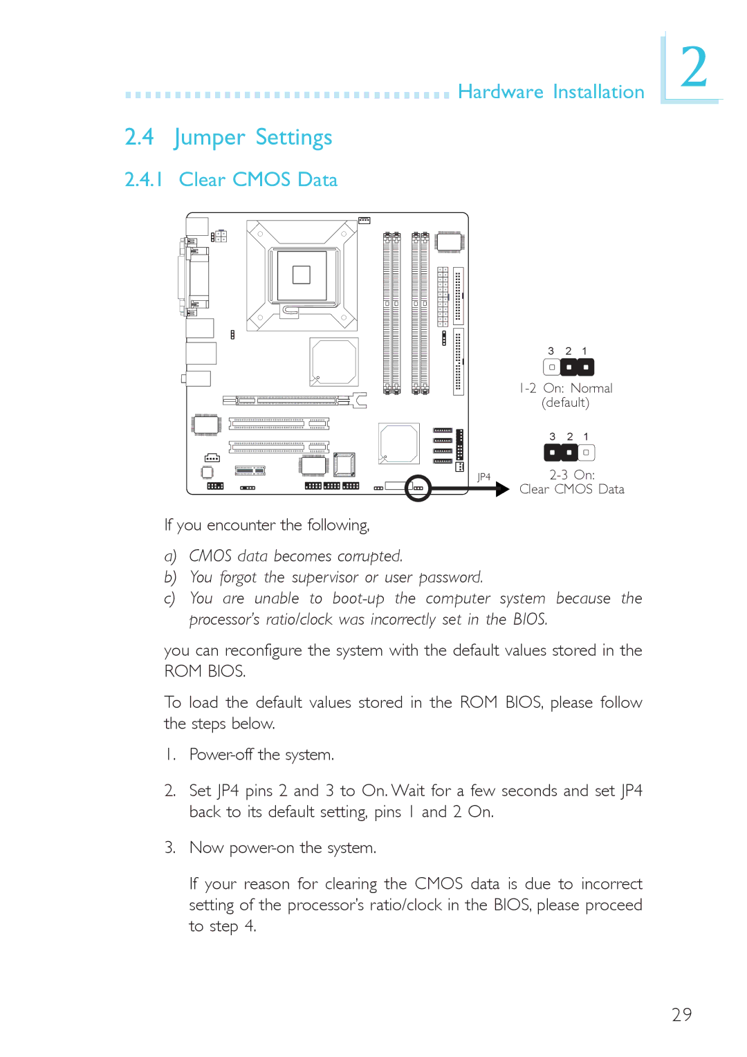 DFI 915gv-tml, system board, 915g-tmgf user manual Jumper Settings, Clear Cmos Data, If you encounter the following 