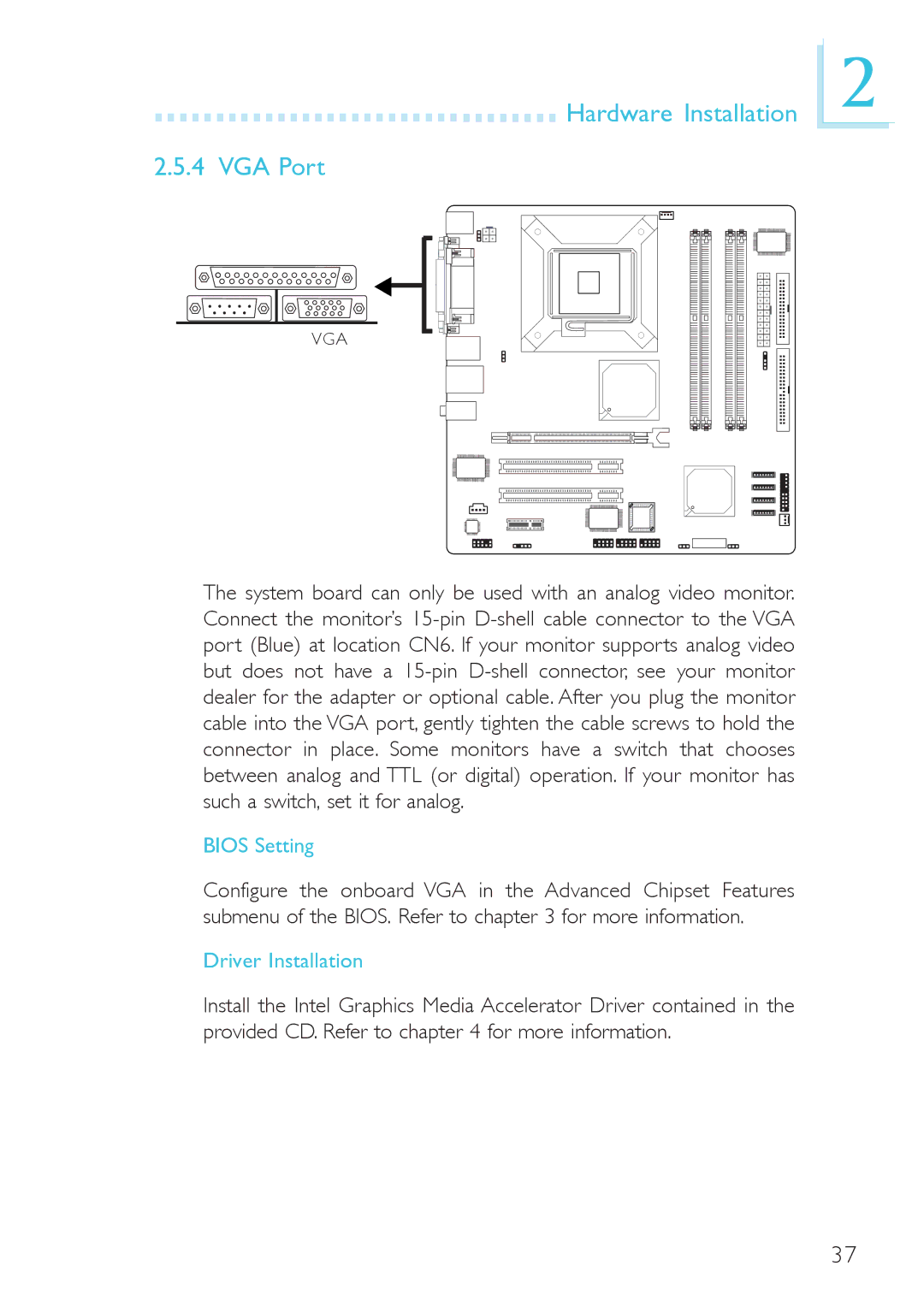 DFI 915g-tmgf, system board, 915gv-tml user manual Hardware Installation VGA Port, Driver Installation 