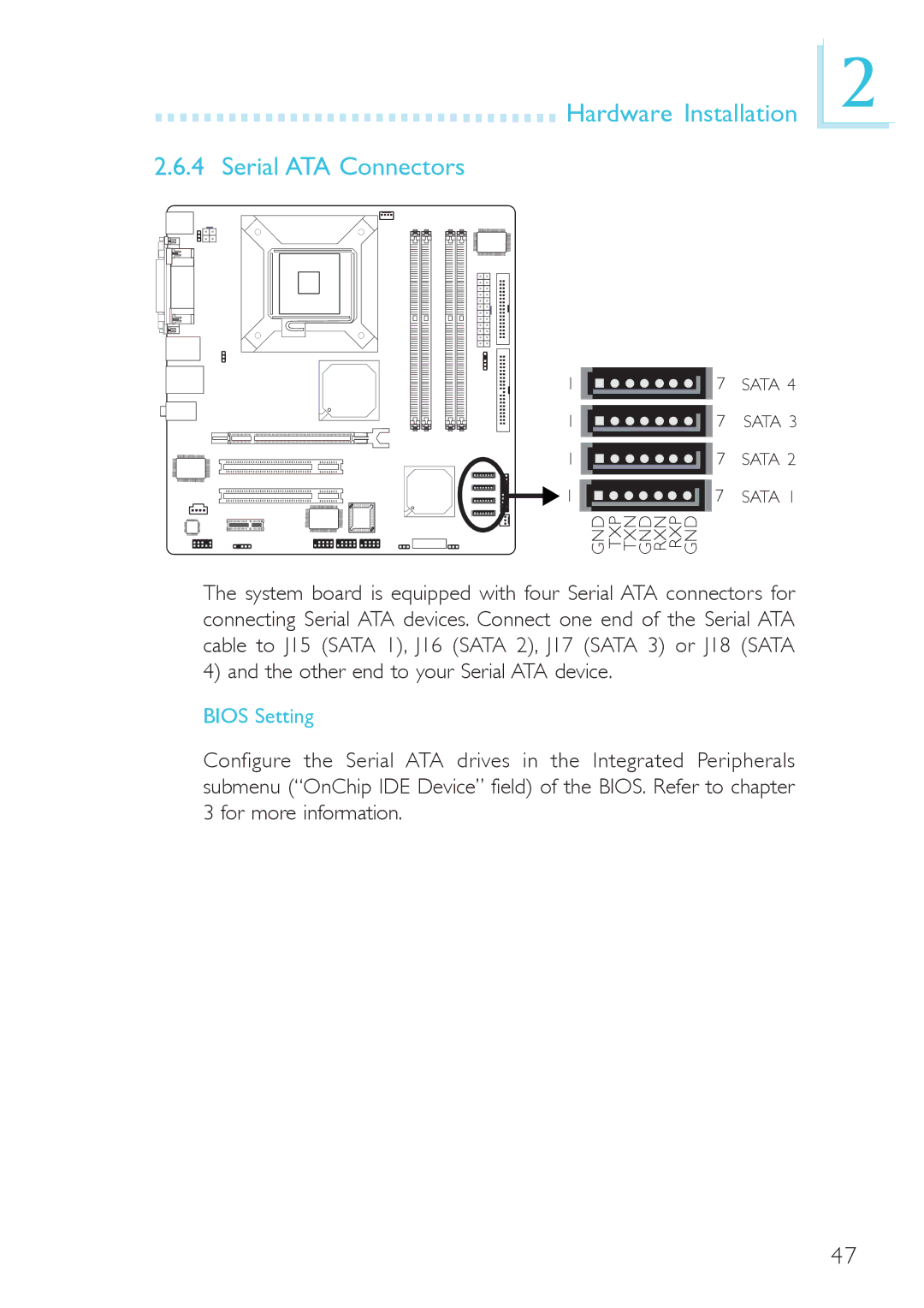 DFI 915gv-tml, system board, 915g-tmgf user manual Hardware Installation Serial ATA Connectors 