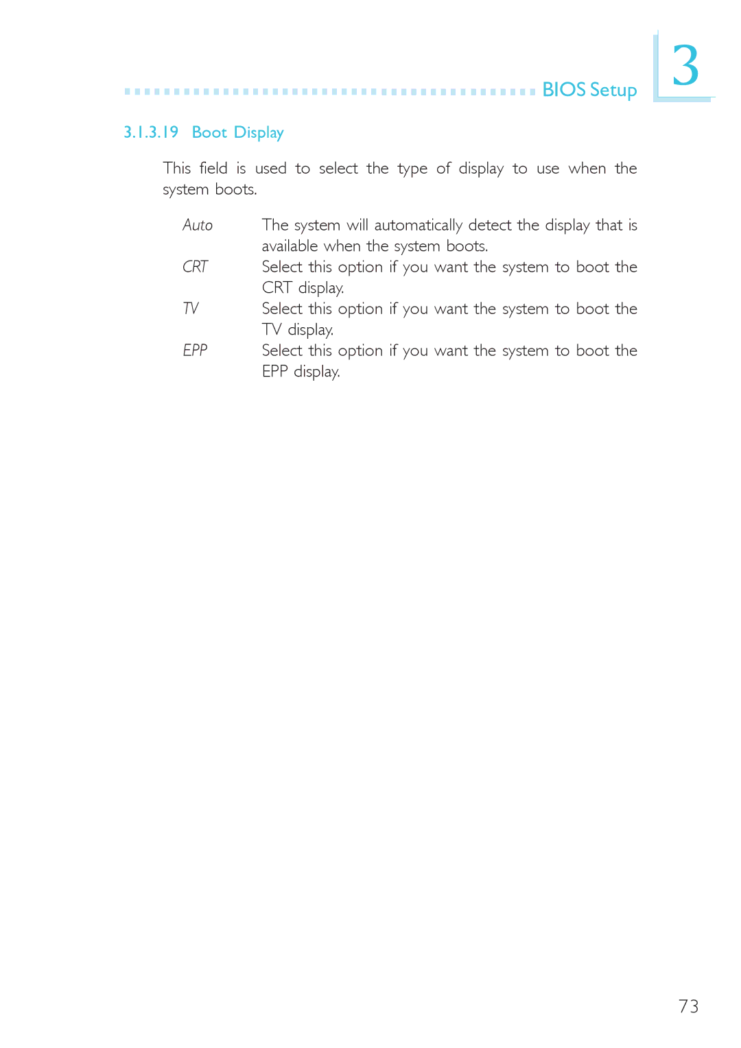 DFI 915g-tmgf, system board, 915gv-tml user manual Boot Display 