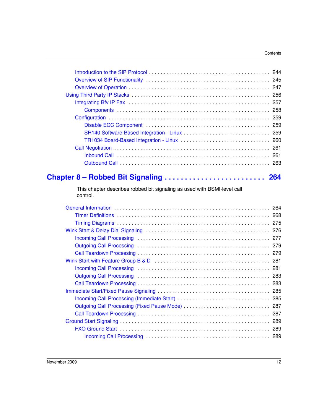 Dialogic 6.2 manual Robbed Bit Signaling 