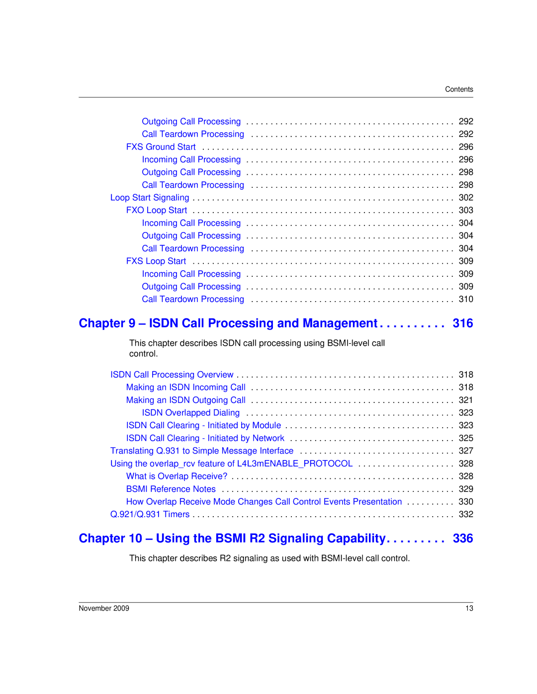 Dialogic 6.2 manual Isdn Call Processing and Management 