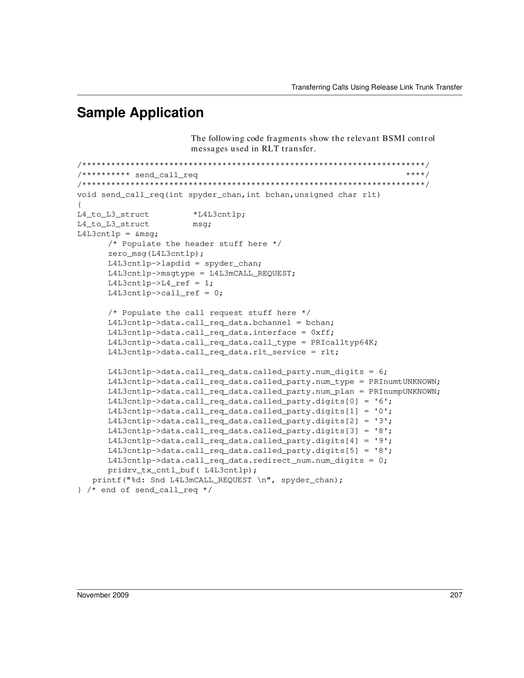 Dialogic 6.2 manual Sample Application, November 207 