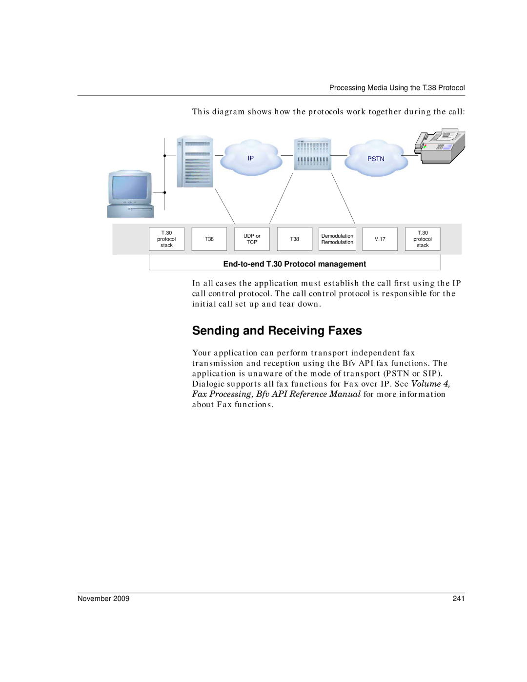 Dialogic 6.2 manual Sending and Receiving Faxes, November 241 