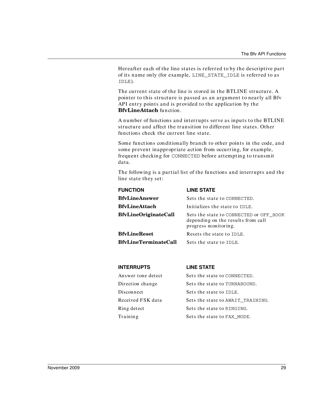 Dialogic 6.2 manual Function Line State 