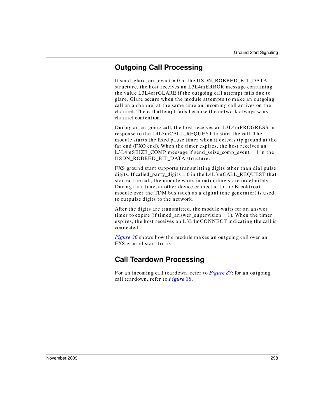 Dialogic 6.2 manual Outgoing Call Processing, November 298 