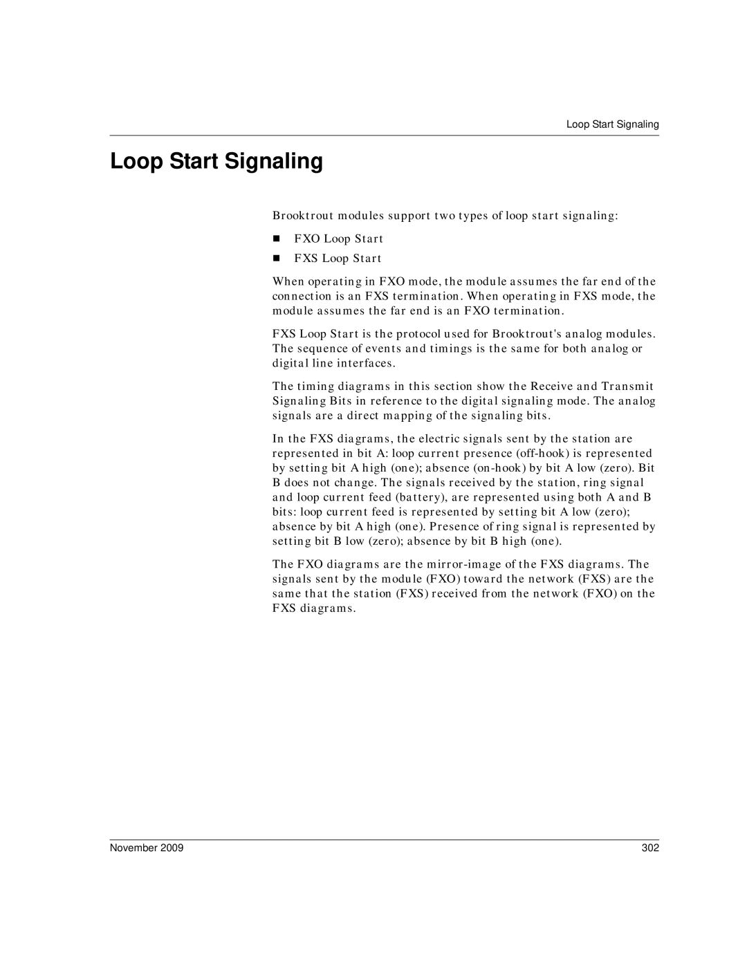 Dialogic 6.2 manual Loop Start Signaling, November 302 