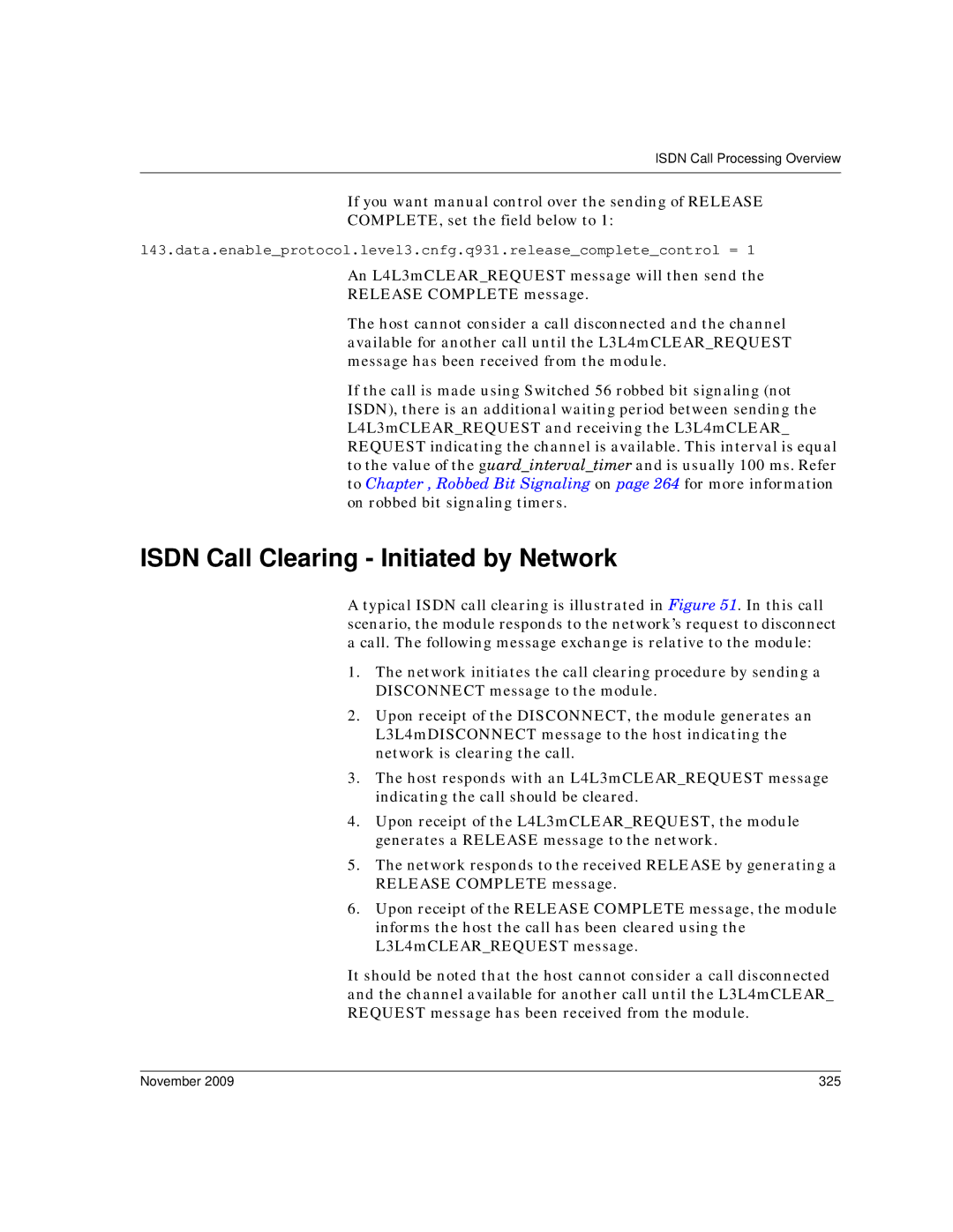 Dialogic 6.2 manual Isdn Call Clearing Initiated by Network, November 325 