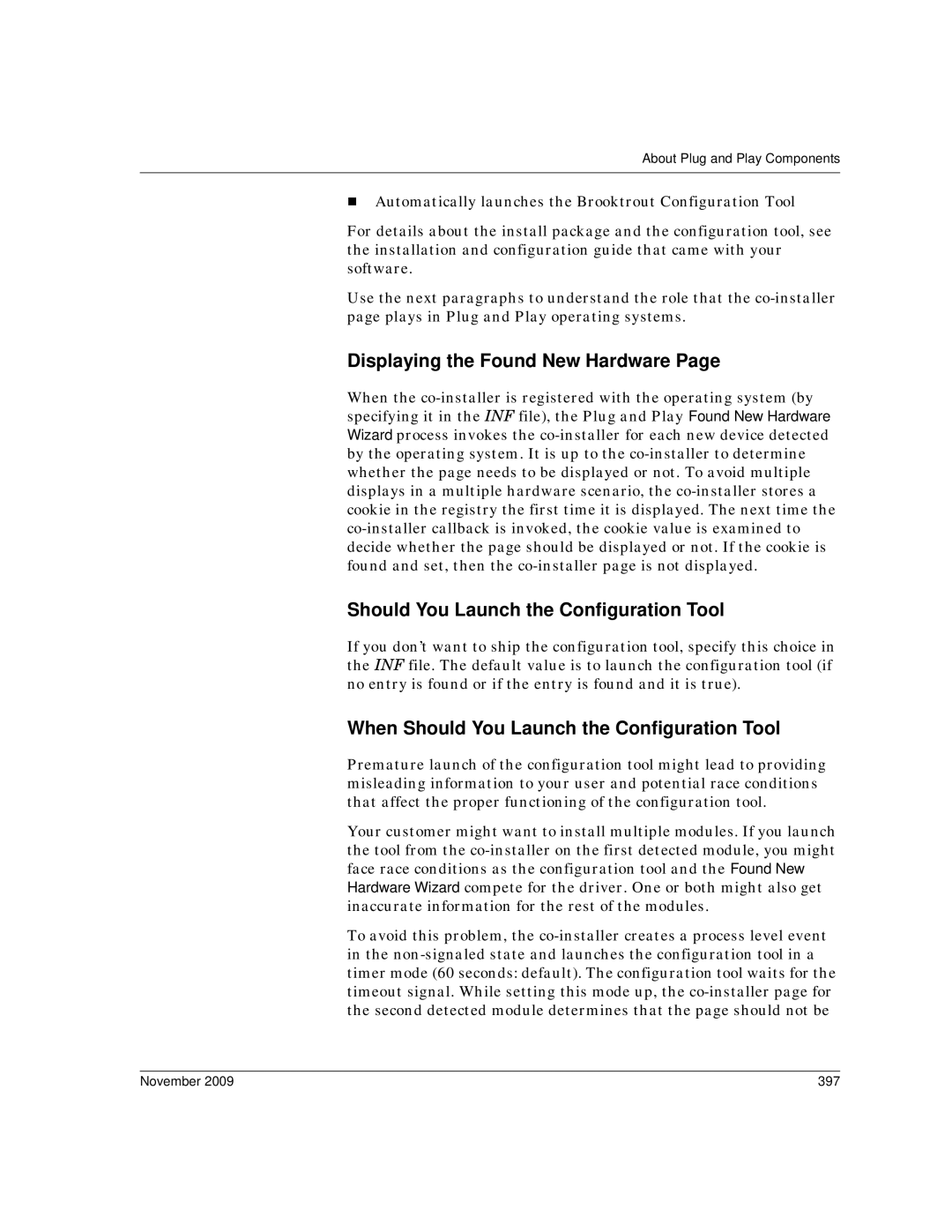 Dialogic 6.2 manual Displaying the Found New Hardware, Should You Launch the Configuration Tool, November 397 