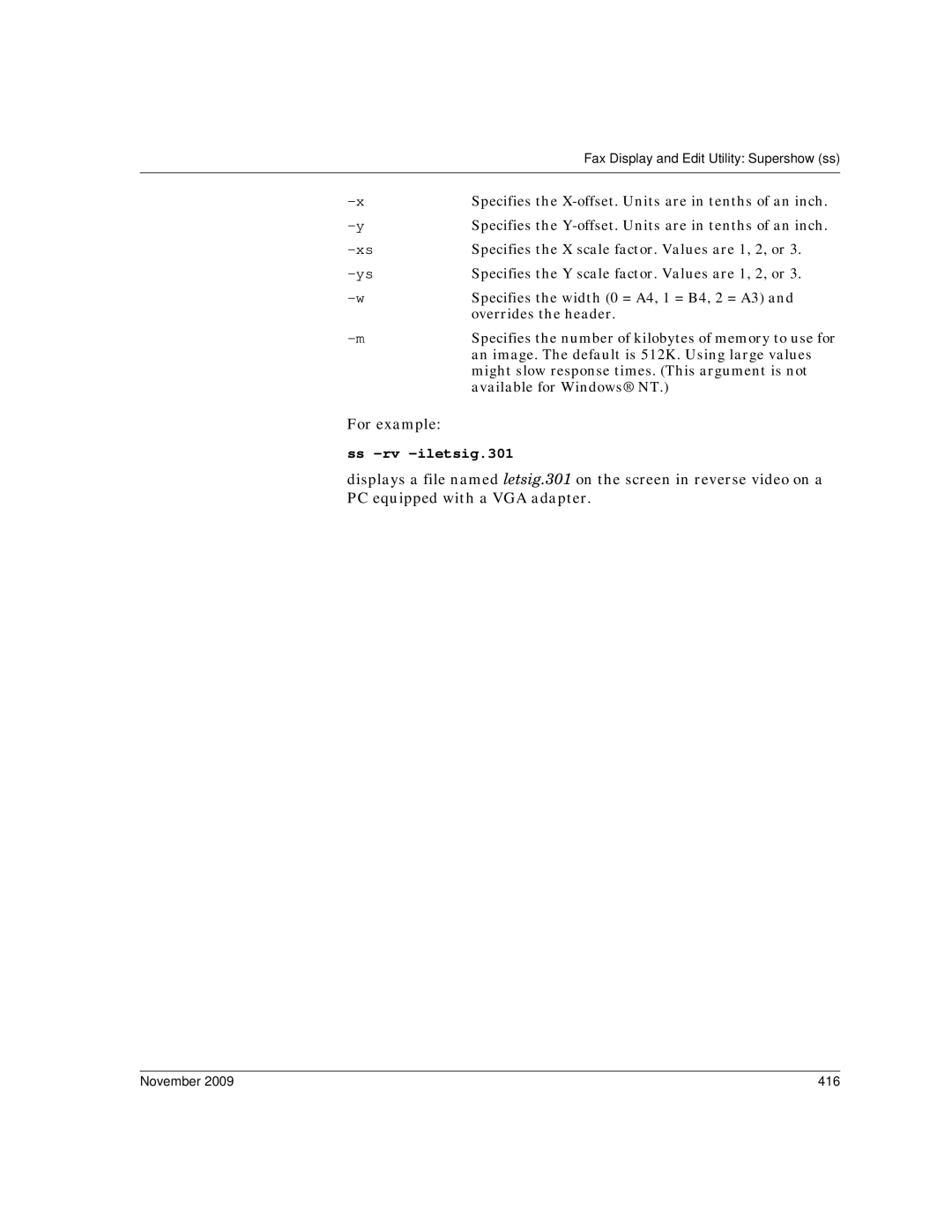 Dialogic 6.2 manual Ss -rv -iletsig.301, November 416 