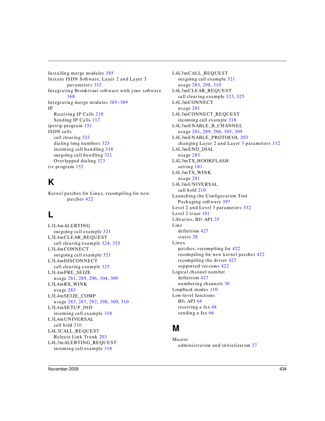 Dialogic 6.2 manual L4L3CALLREQUEST, November 434 