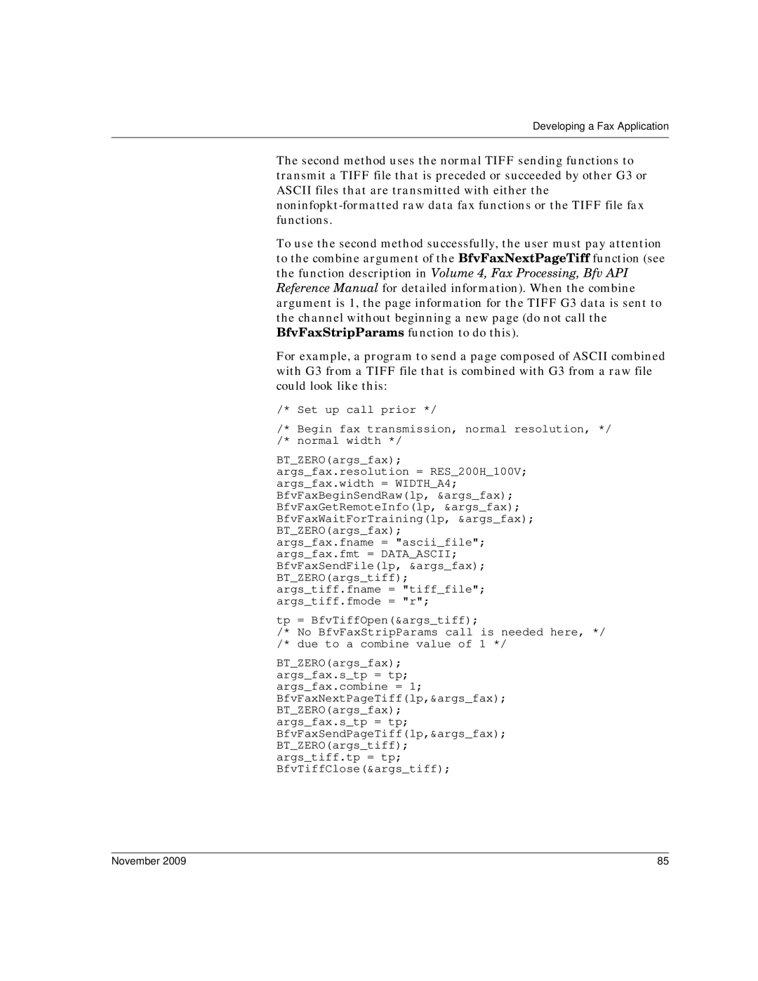 Dialogic 6.2 manual Developing a Fax Application 