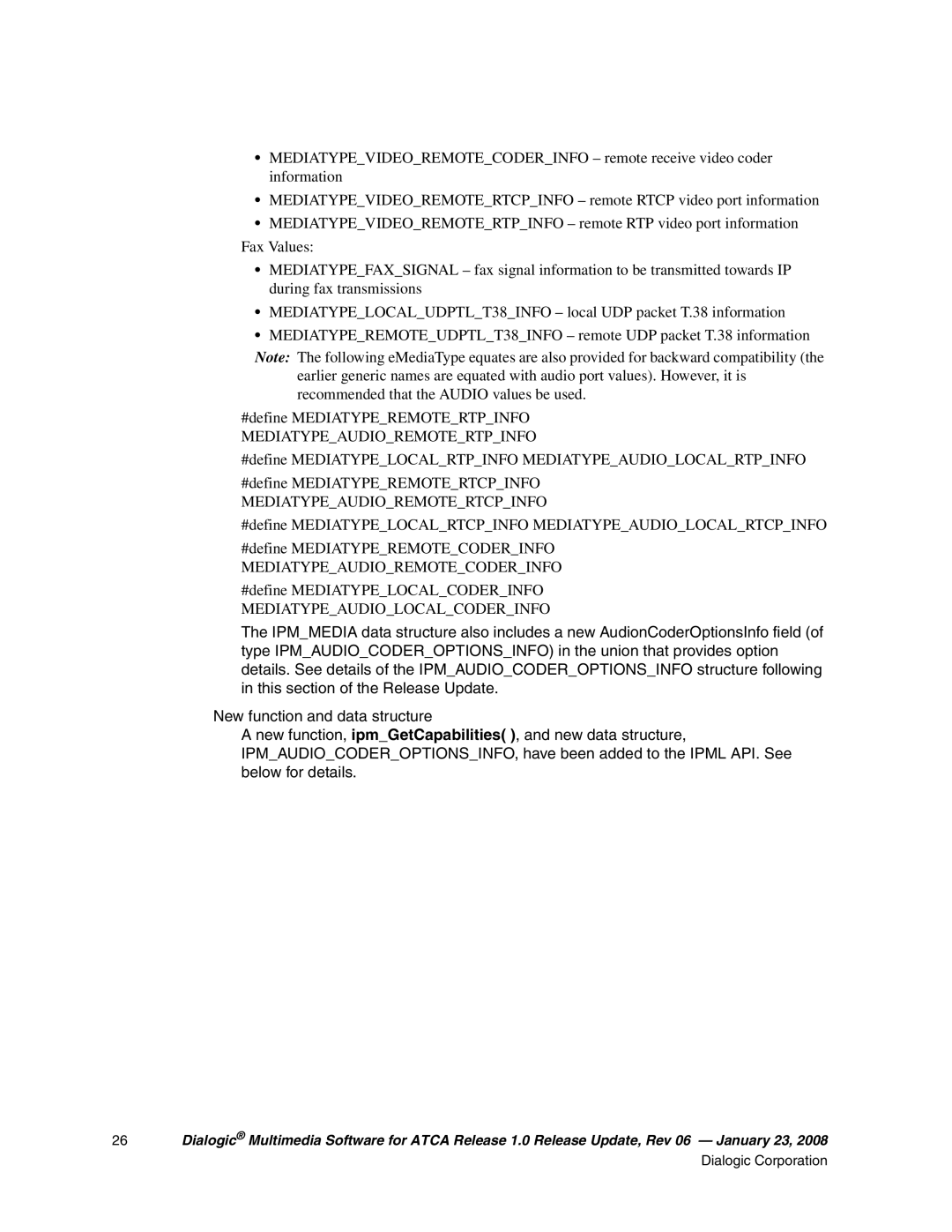 Dialogic 05-2548-006, DIALOGIC MULTIMEDIA SOFTWARE FOR ADVANCEDTCA RELEASE 1.0 manual 