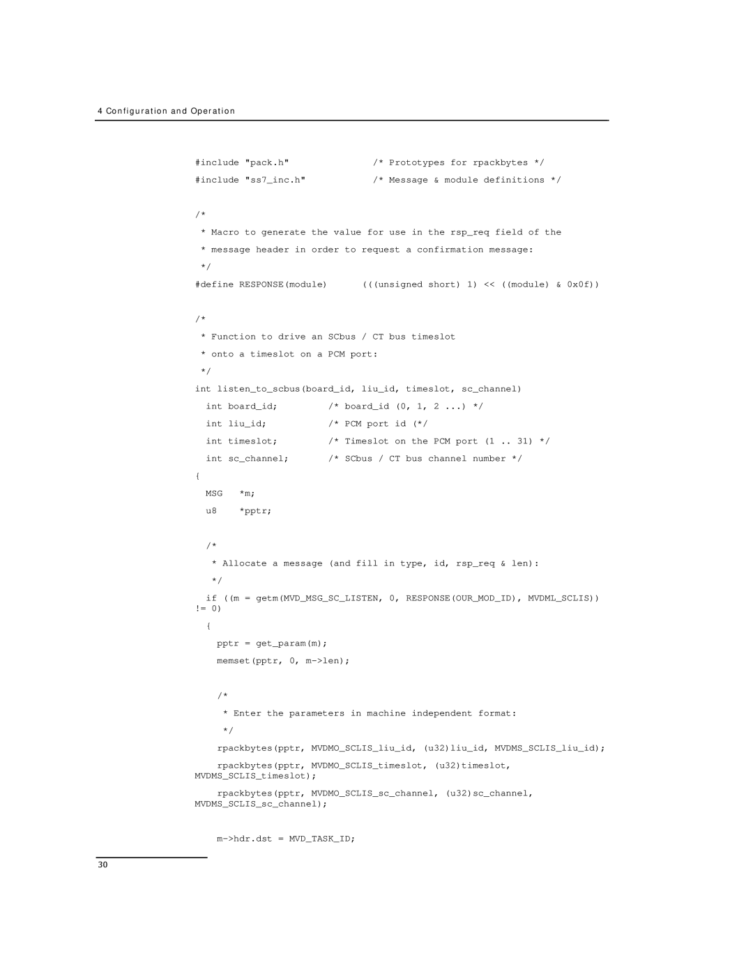 Dialogic DSI SPCI Network Interface Boards manual Msg 