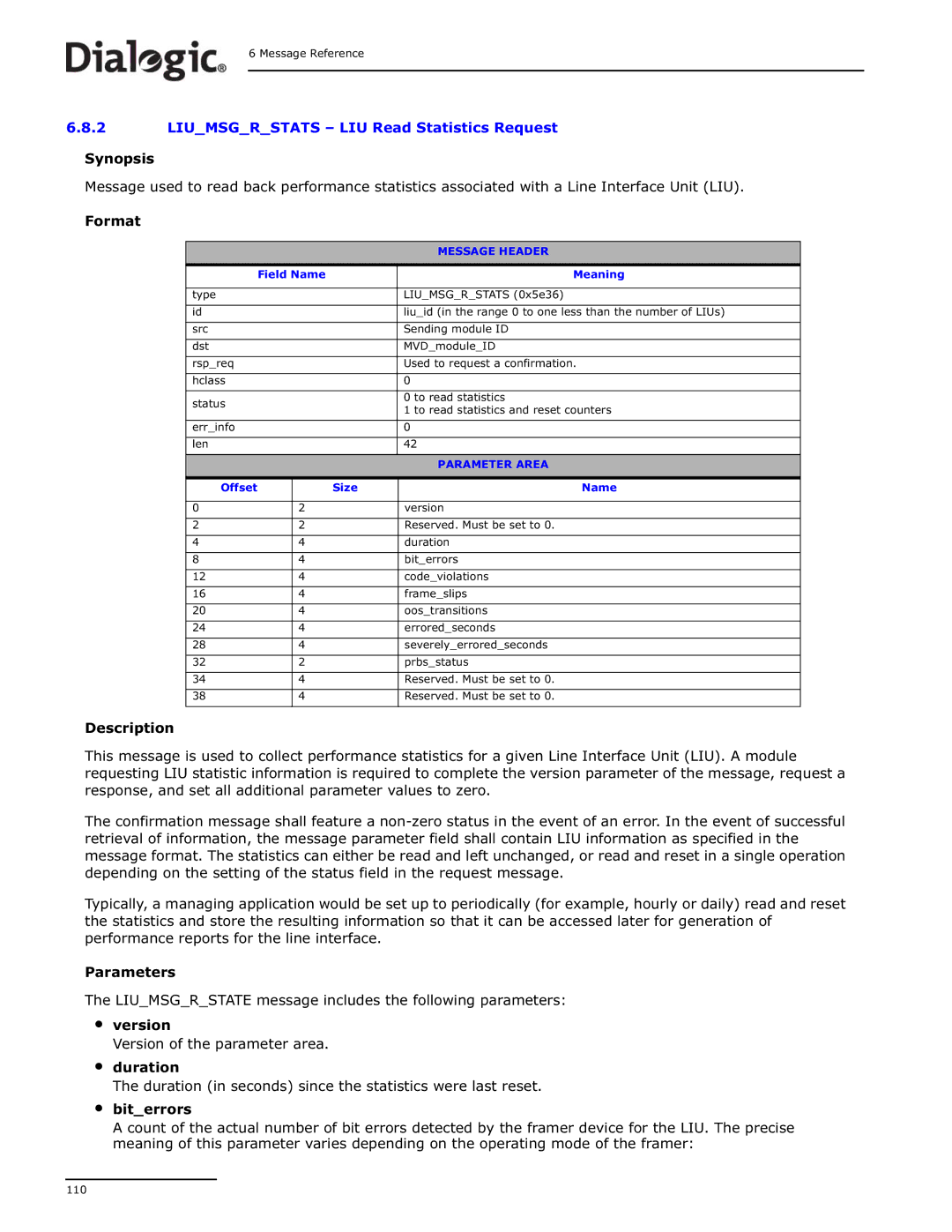 Dialogic DSI SS7MD manual Duration 