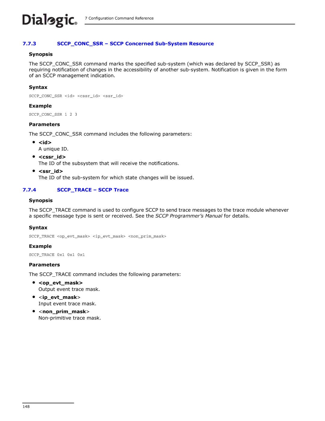 Dialogic DSI SS7MD manual Sccpconcssr 1 2 