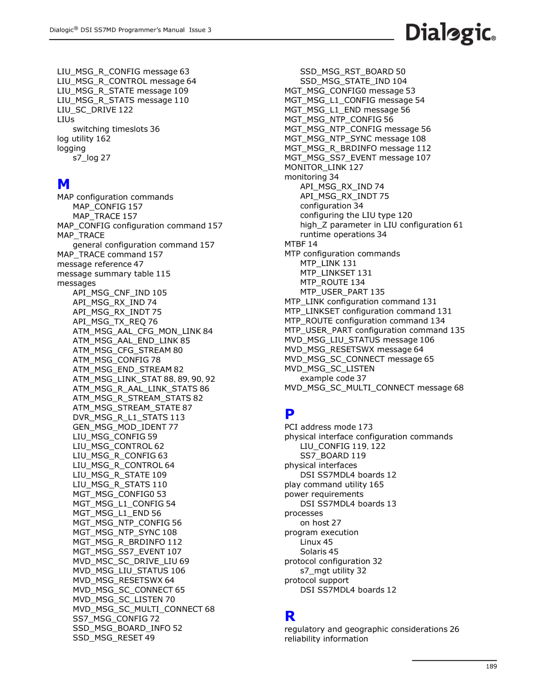 Dialogic DSI SS7MD manual Maptrace 