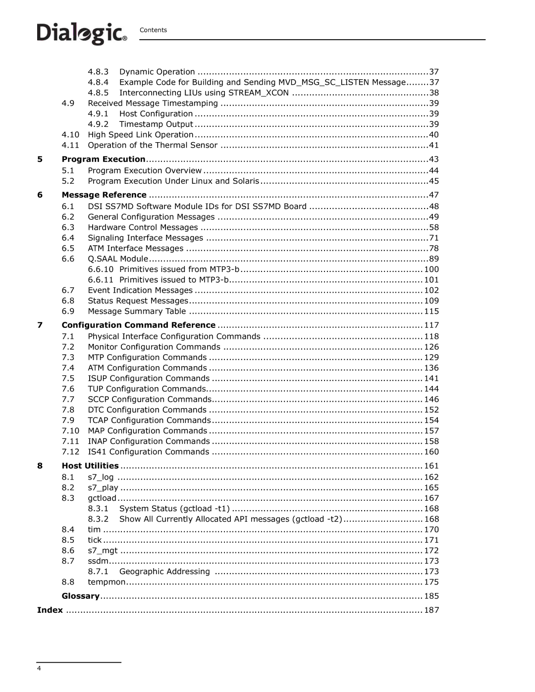 Dialogic DSI SS7MD manual 187 