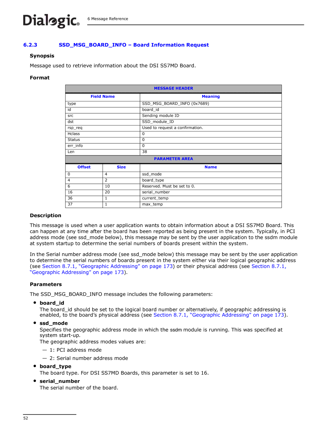 Dialogic DSI SS7MD manual Ssdmode 