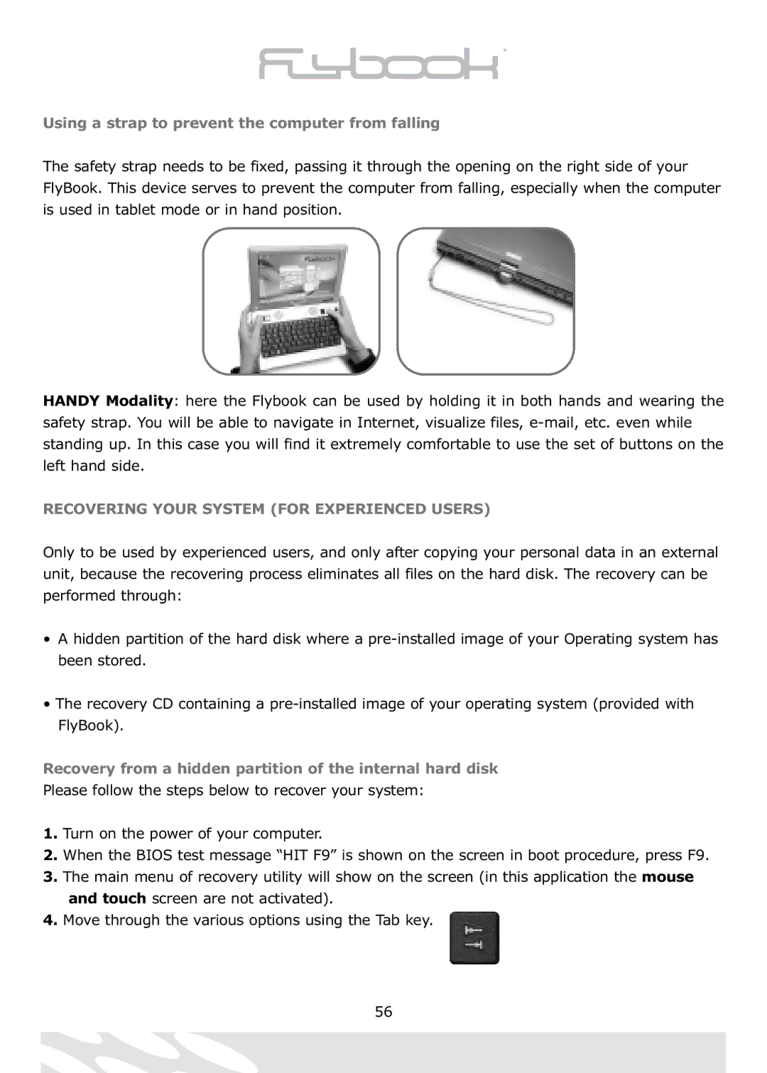 Dialogue Tech Flybook 3G Notebook PC user manual Using a strap to prevent the computer from falling 