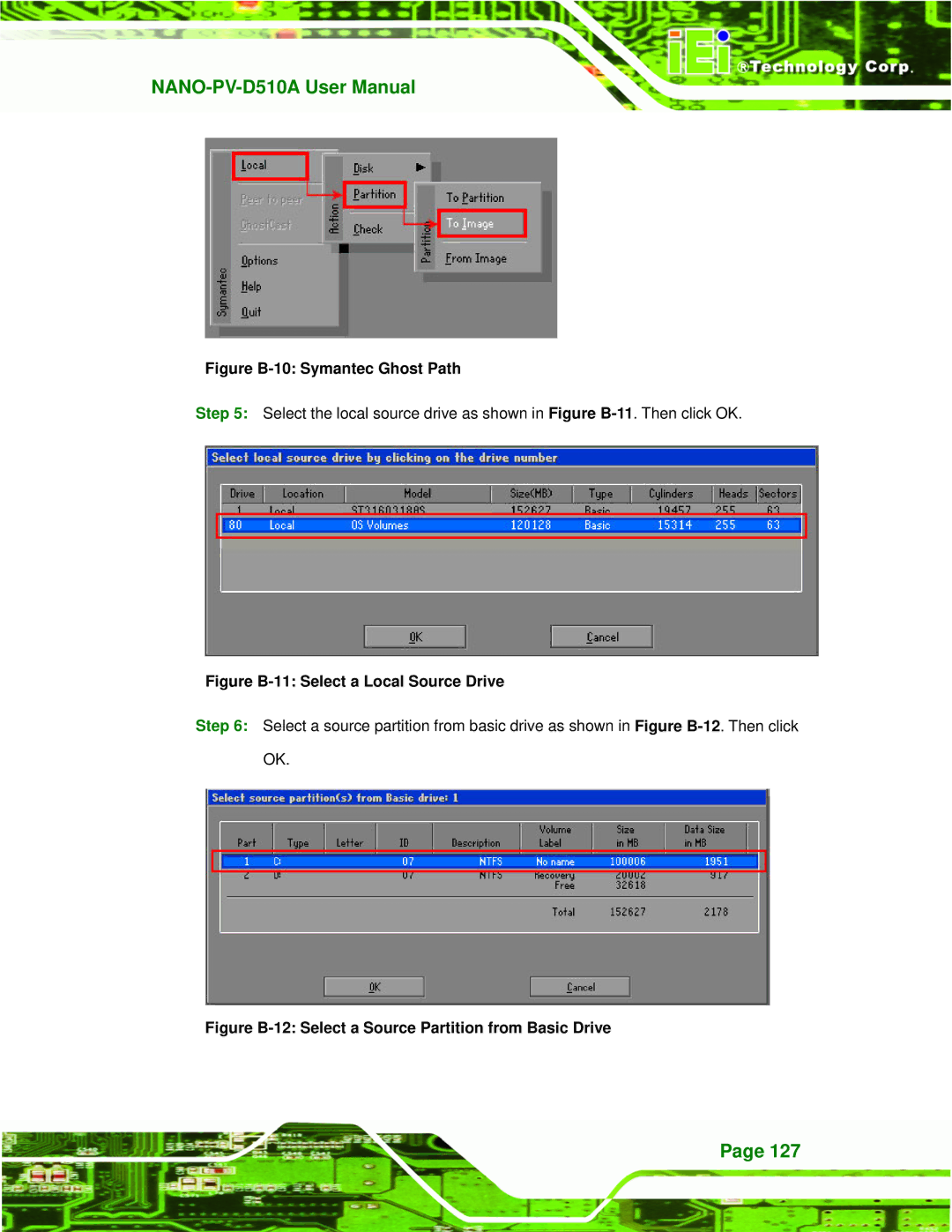 Dialogue Tech NANO-PV-D510A user manual Figure B-10 Symantec Ghost Path 