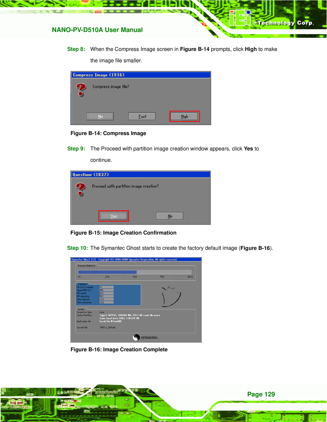 Dialogue Tech NANO-PV-D510A user manual Figure B-14 Compress Image 