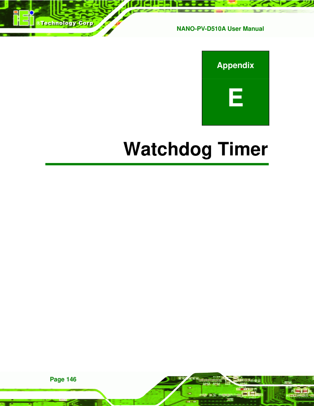 Dialogue Tech NANO-PV-D510A user manual Watchdog Timer 