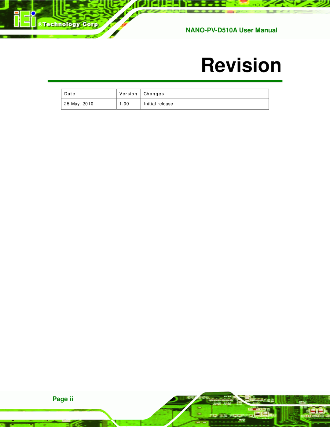 Dialogue Tech NANO-PV-D510A user manual Revision 