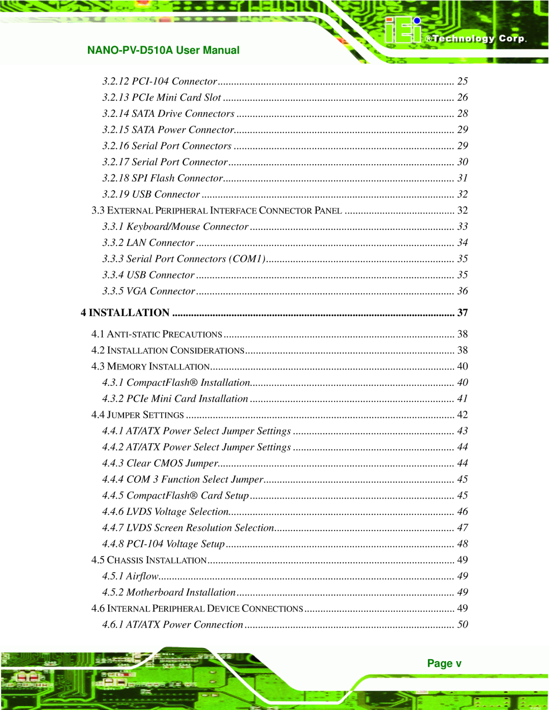 Dialogue Tech NANO-PV-D510A user manual Nternal P Eripheral D Evice C Onnections 