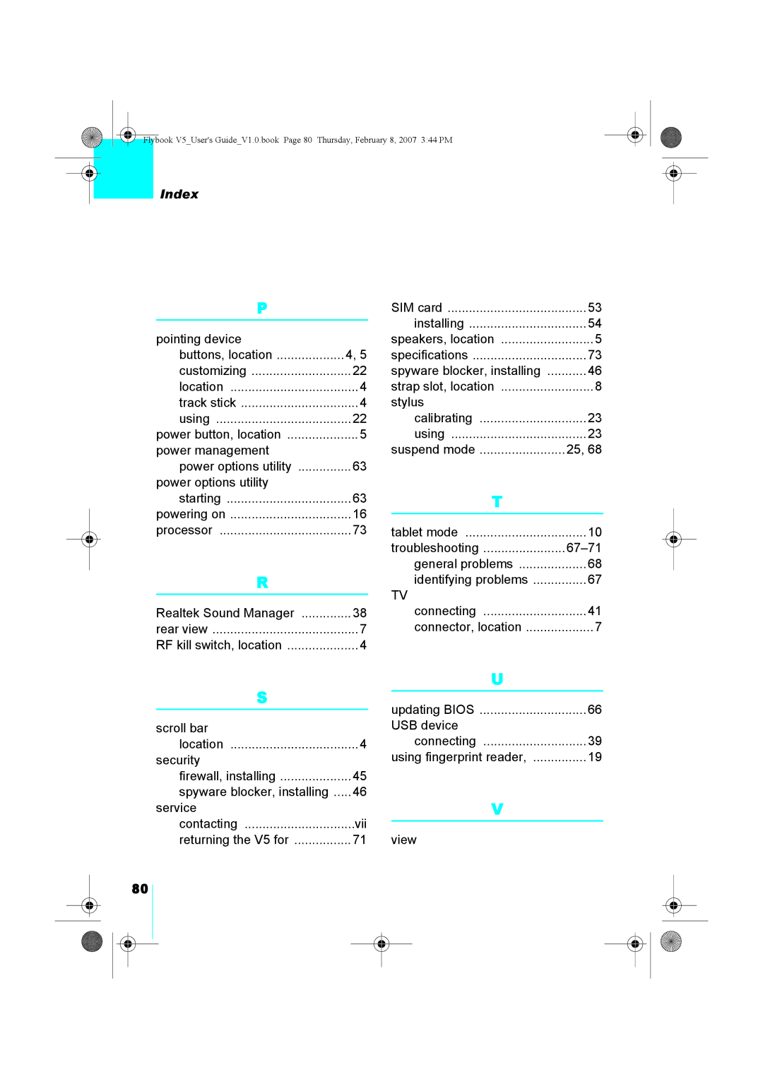 Dialogue Tech V5W1BBHA user manual Pointing device 