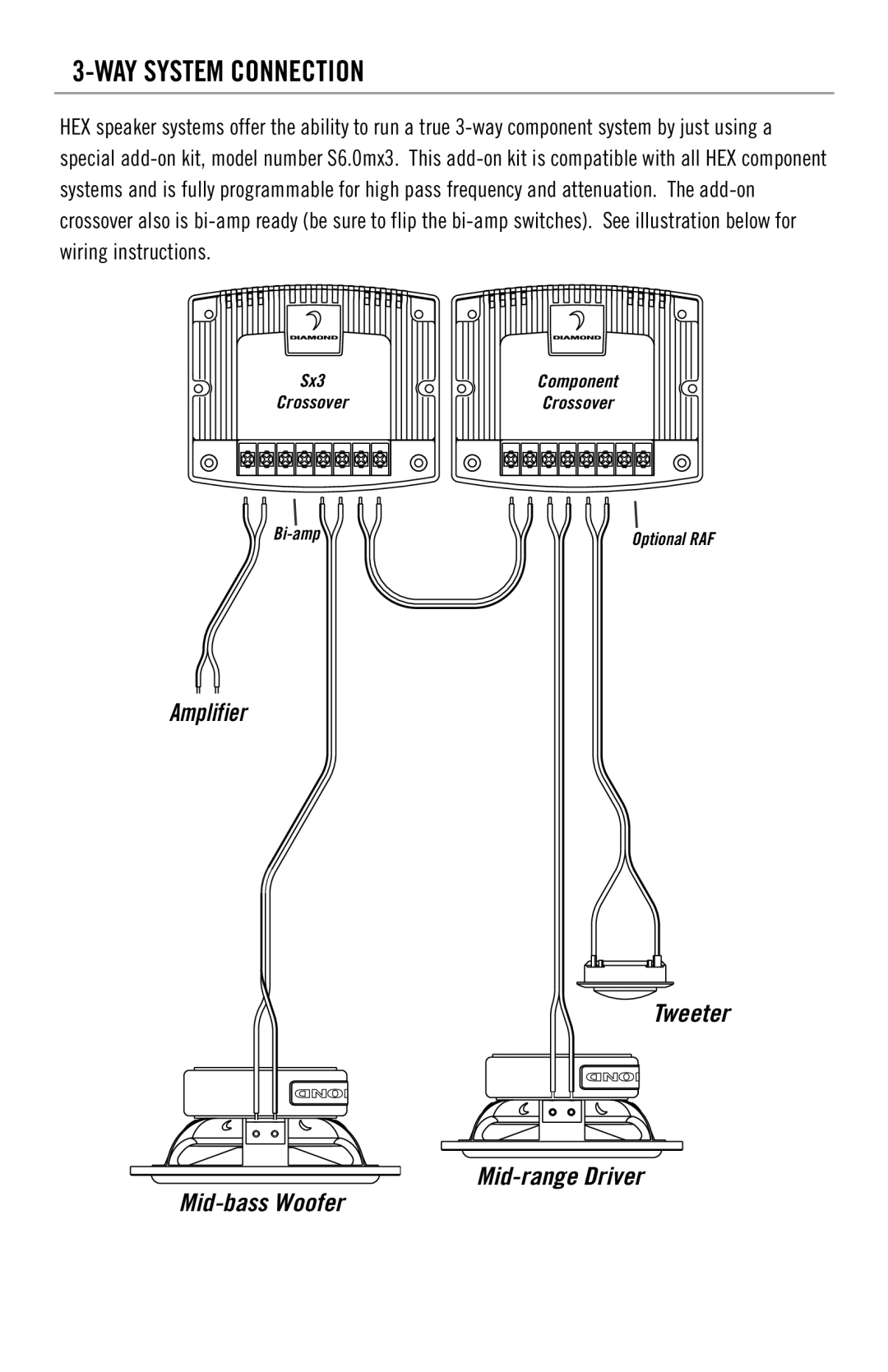 Diamond 643-105, 643-104 owner manual WAY System Connection 