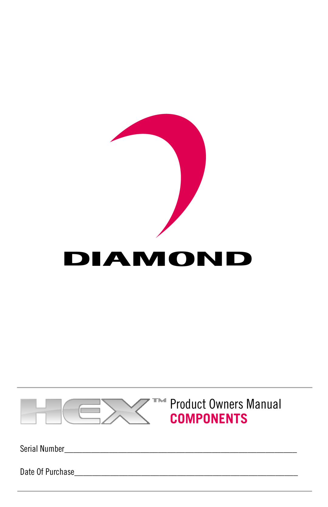 Diamond 643-104, 643-105 owner manual Components 