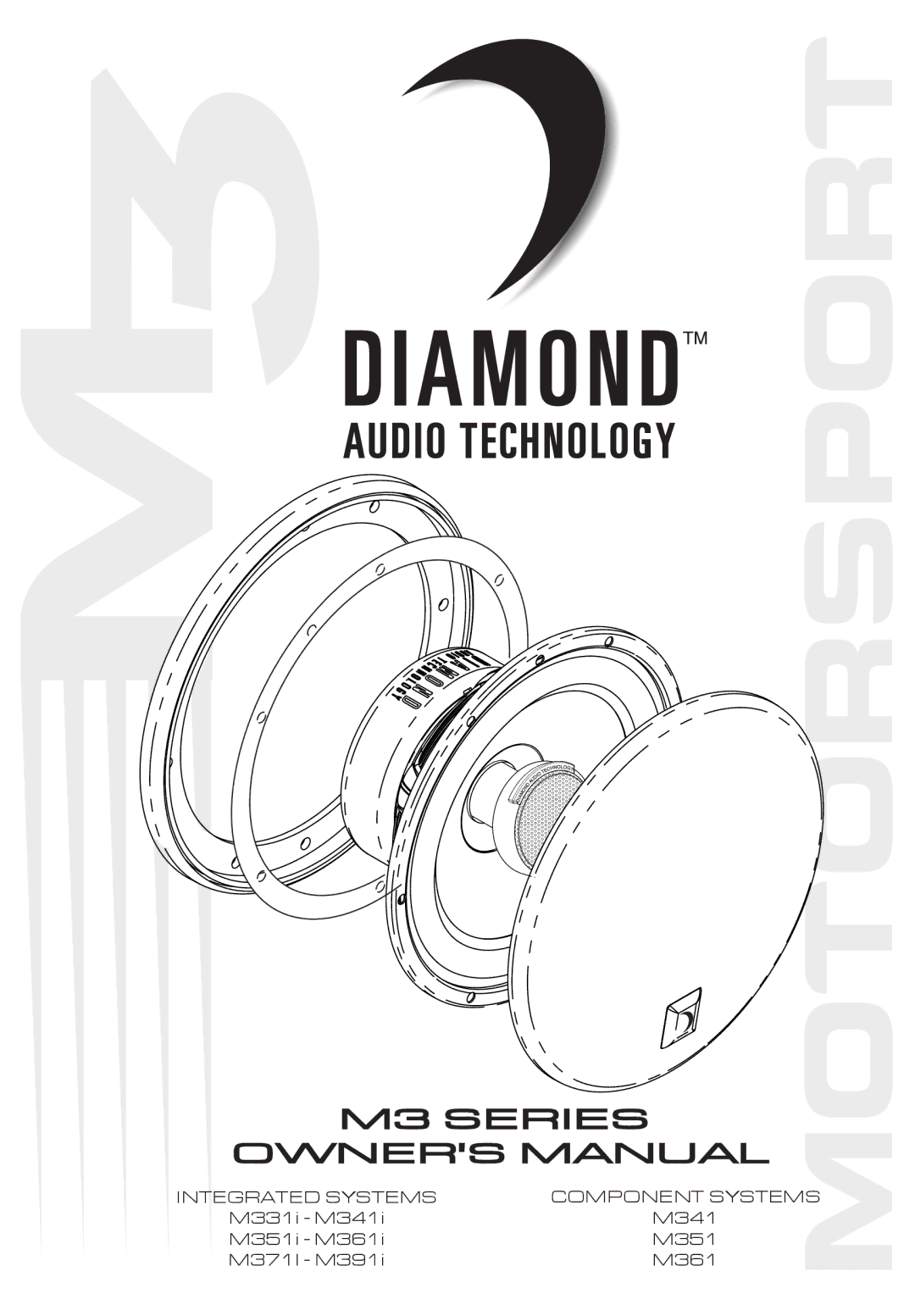 Diamond Audio Technology M371I - M391I, M341, M351I - M361I owner manual M3 Series 