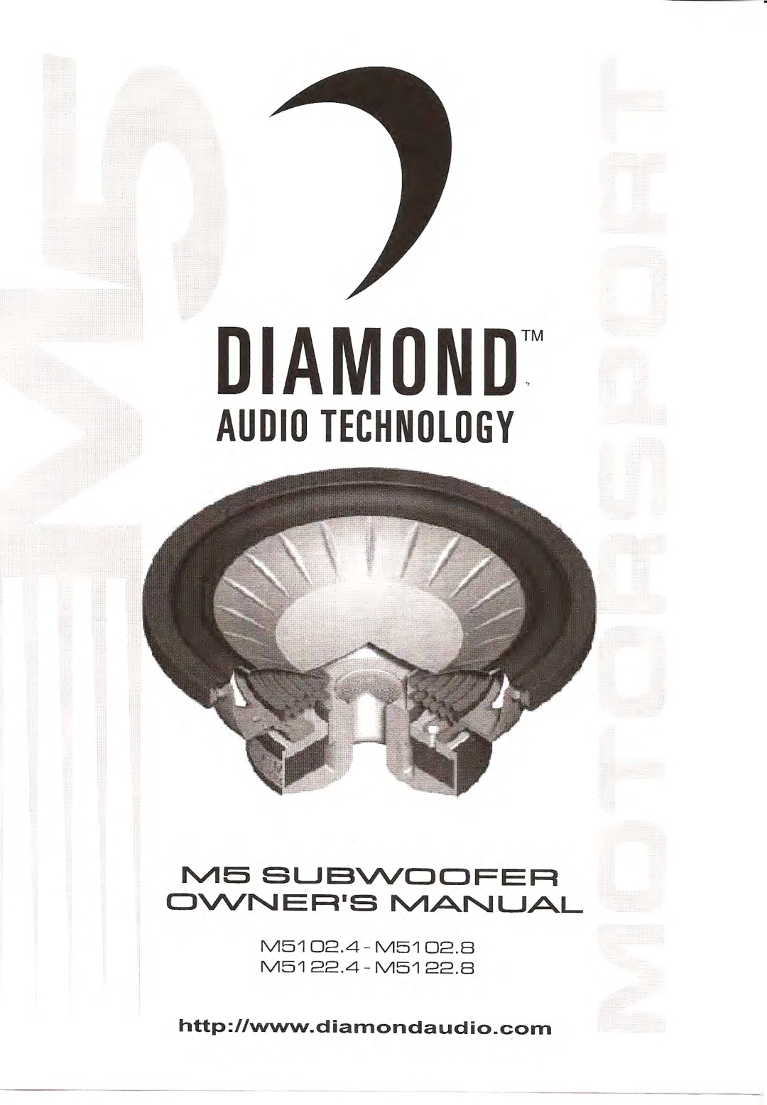 Diamond Audio Technology M5122.4, M5102.4, M5122.8, M5102.8 manual 