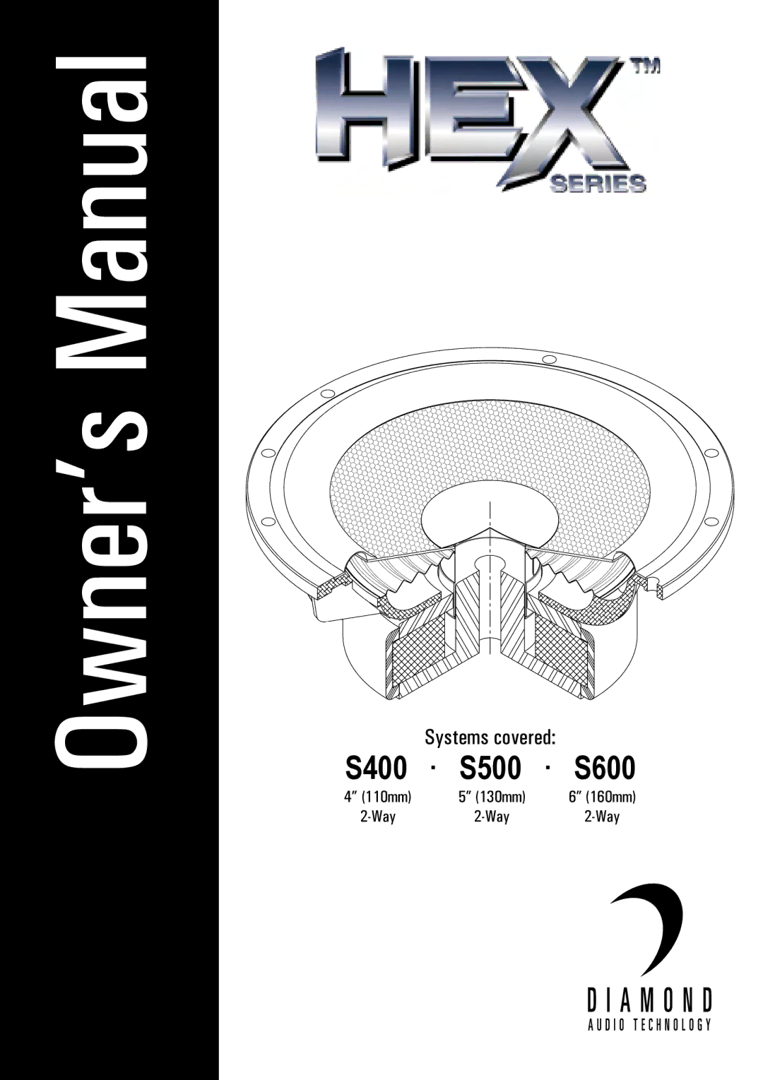 Diamond Audio Technology S400, S600 manual · S500 · 