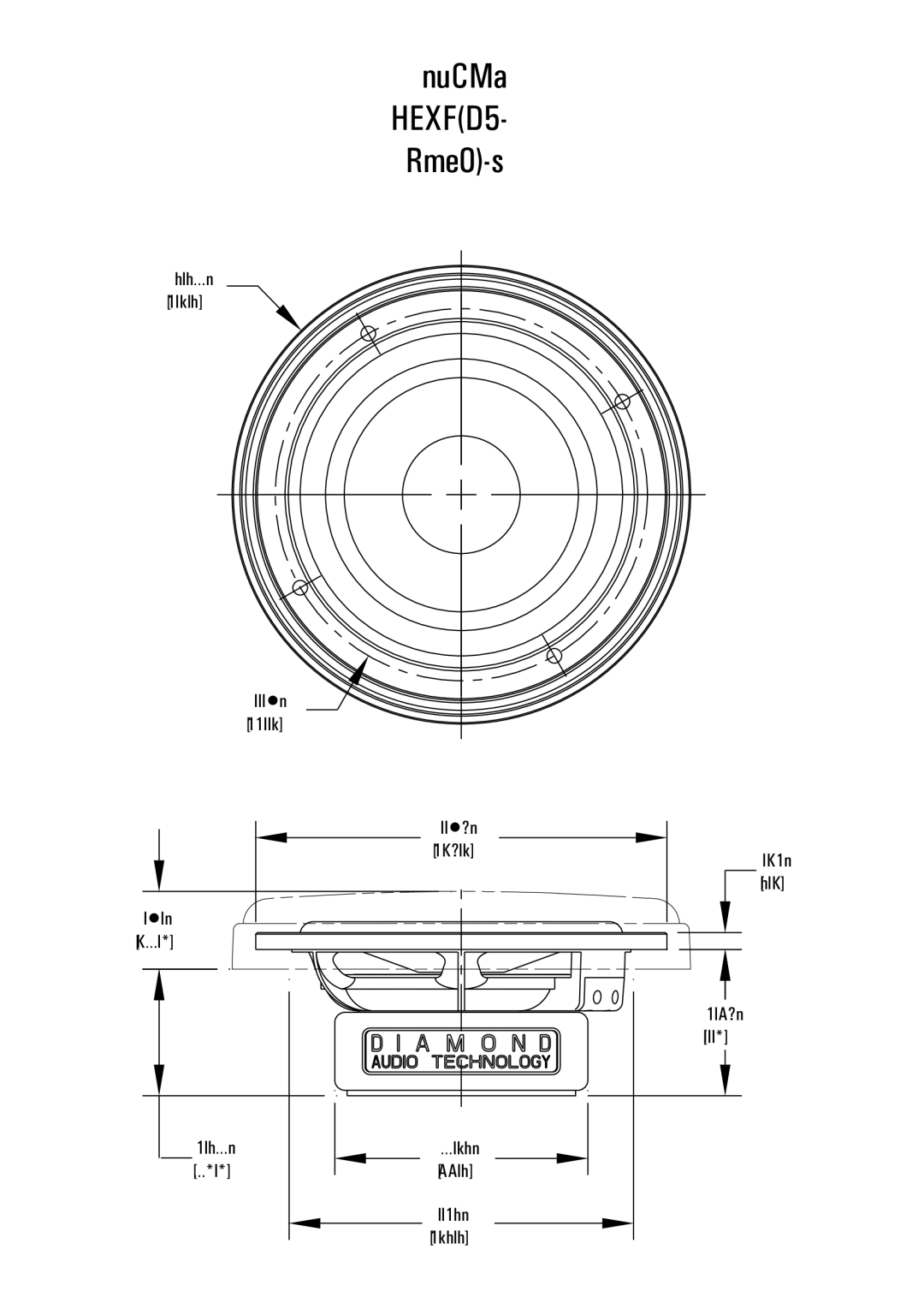 Diamond Audio Technology S500, S600, S400 manual S4.0m HEX Cone Midrange 