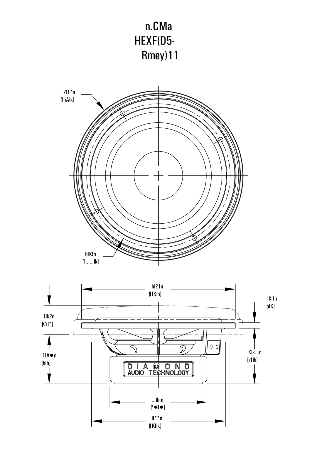 Diamond Audio Technology S600, S400, S500 manual S5.0m HEX Cone Midbass 