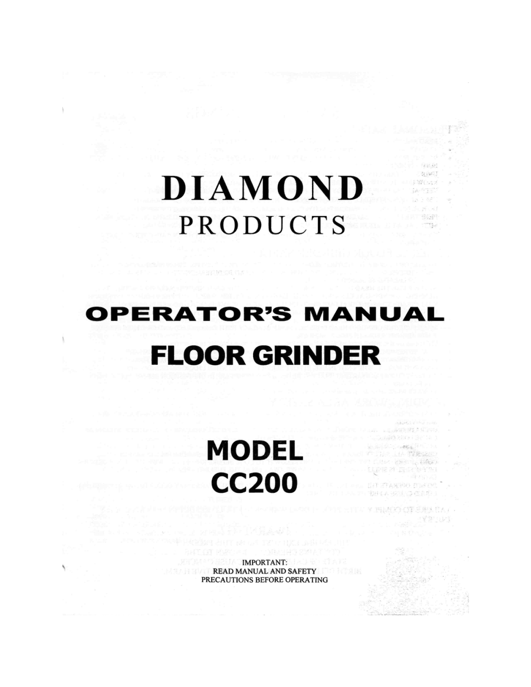 Diamond CC200 manual 