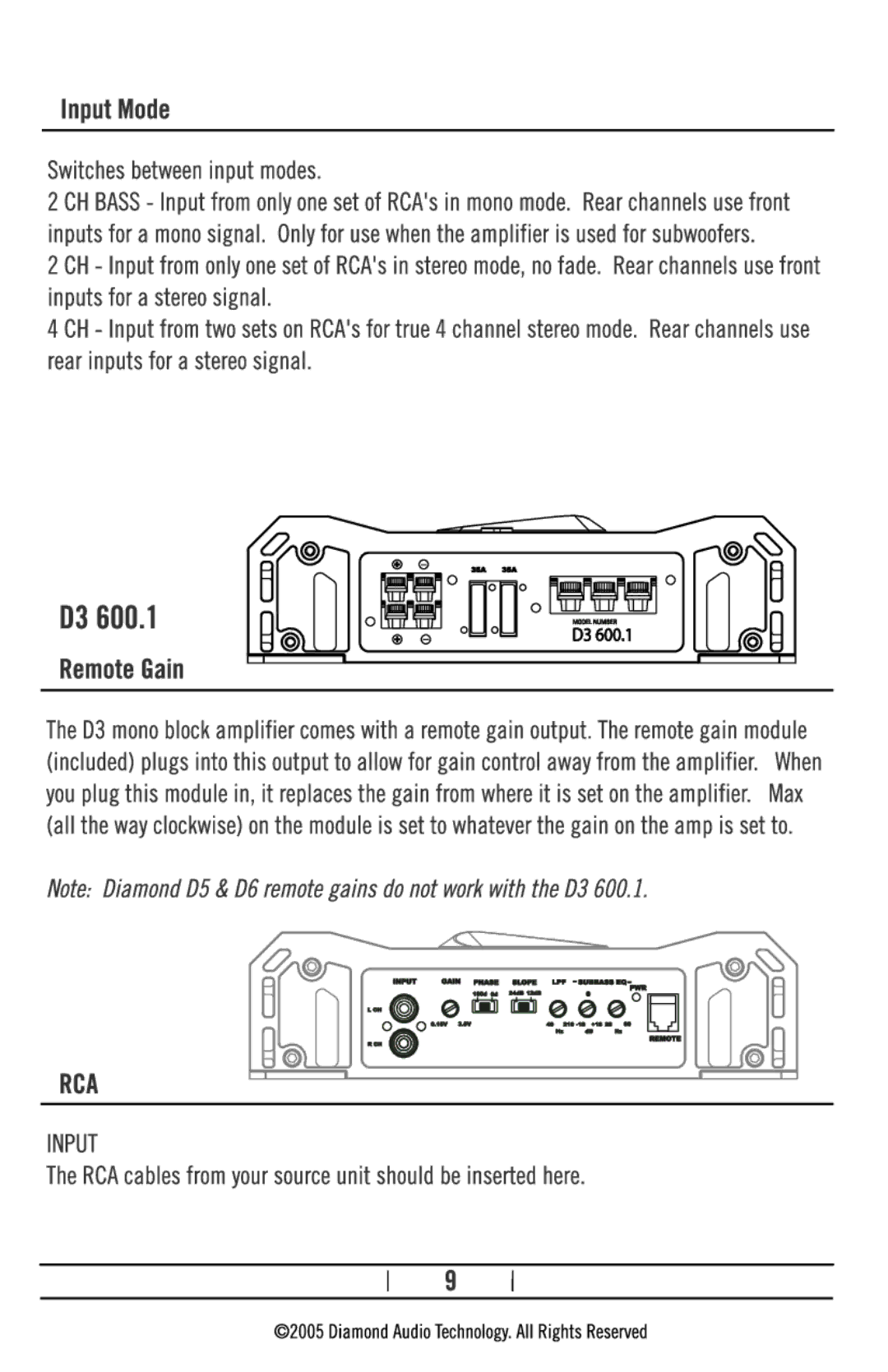 Diamond D3 manual 