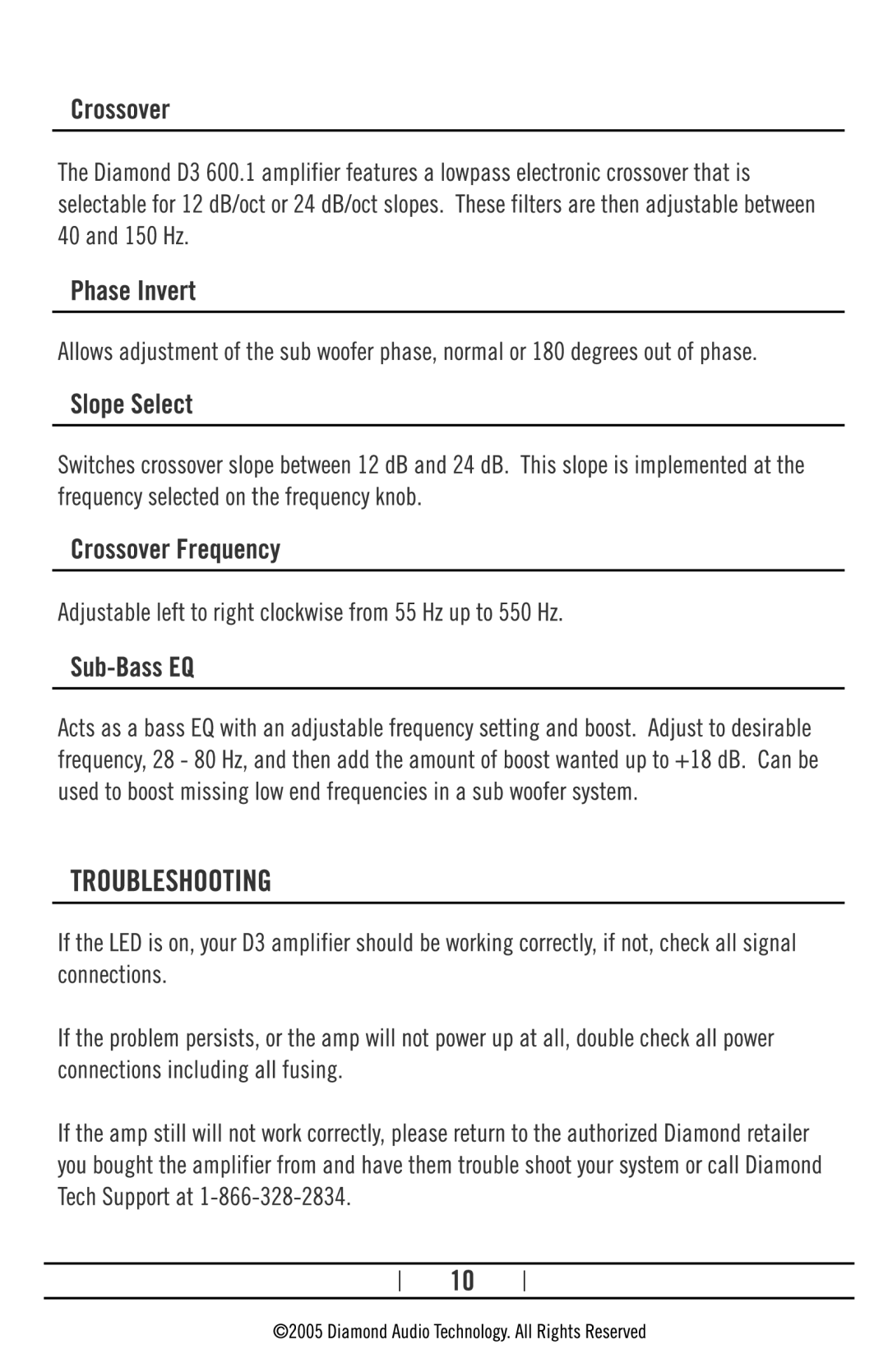 Diamond D3 manual 