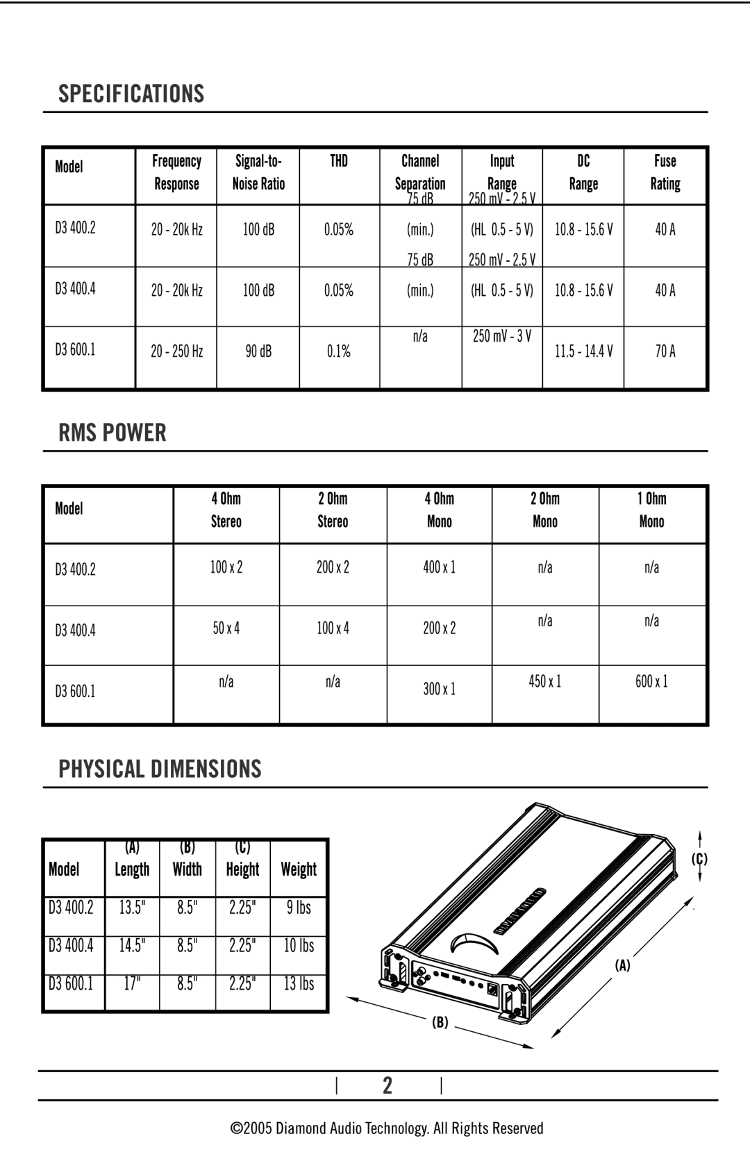 Diamond D3 manual 