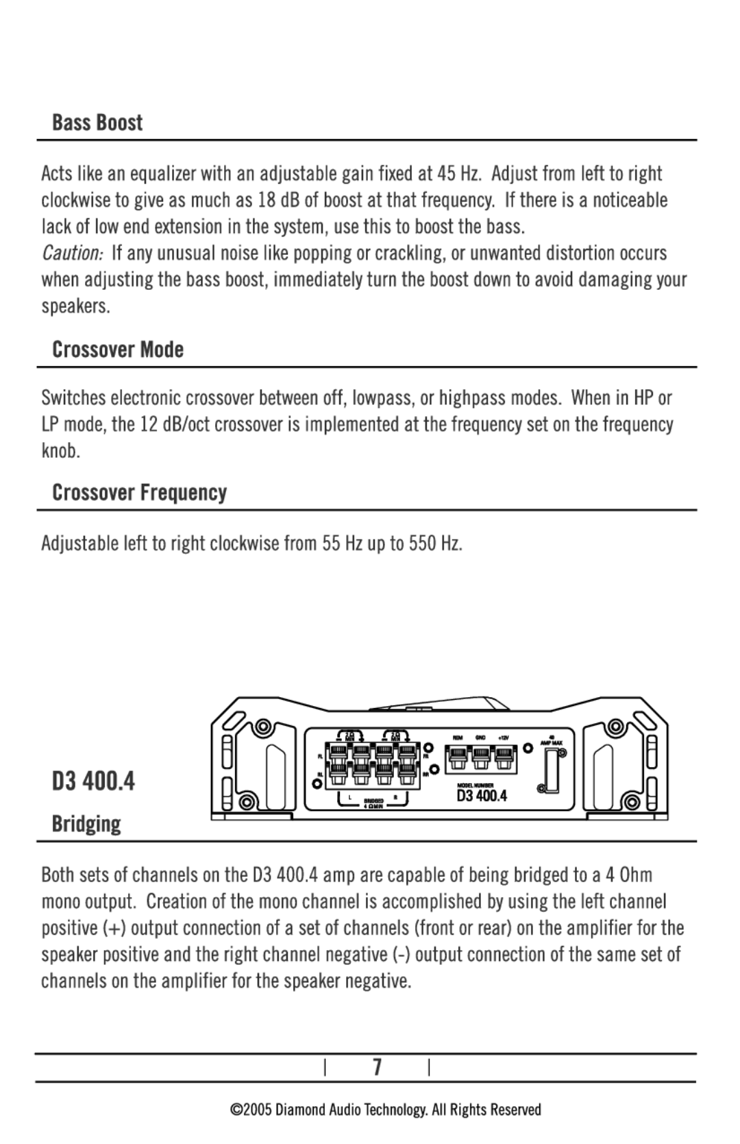 Diamond D3 manual 