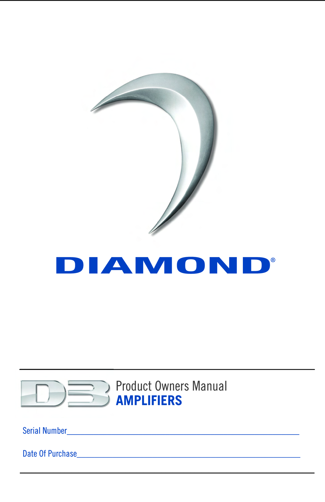 Diamond D3 manual 
