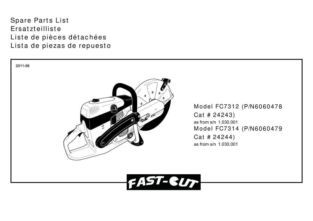 Diamond FC7314 manual Model FC7312 P/N6060478 