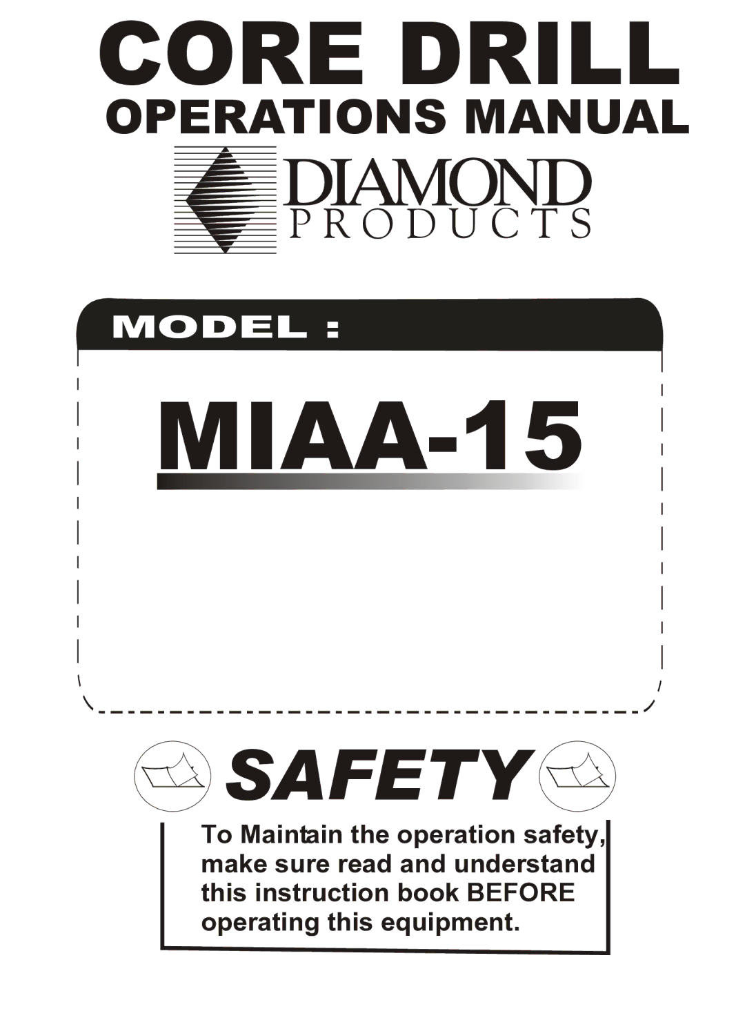 Diamond MIAA-15 manual 