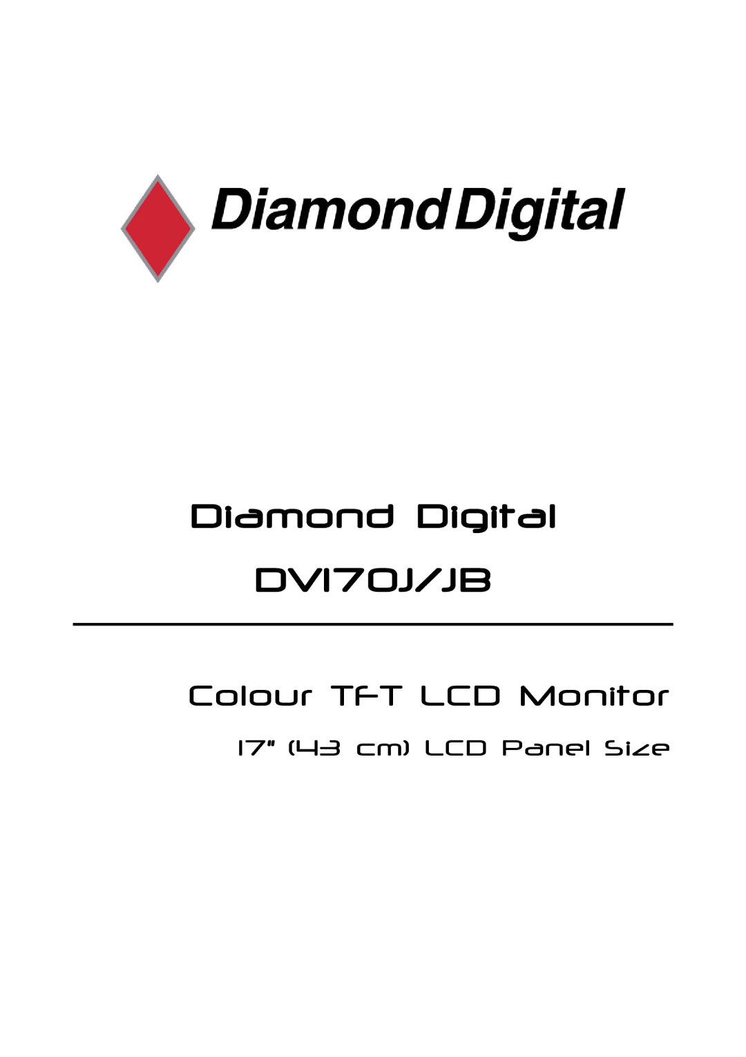 Diamond Multimedia DV170J/JB manual 