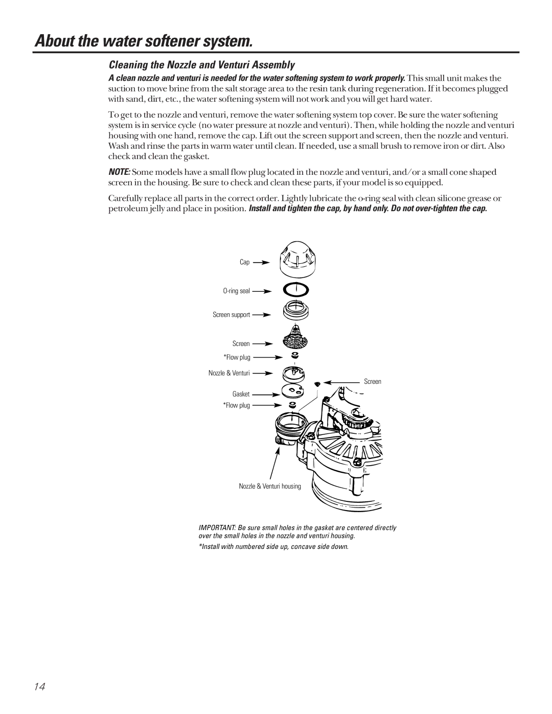 Diamond Power Products GNSF18Z01, GXSF39B, GXSF27B, GNSF35Z01 Cleaning the Nozzle and Venturi Assembly 